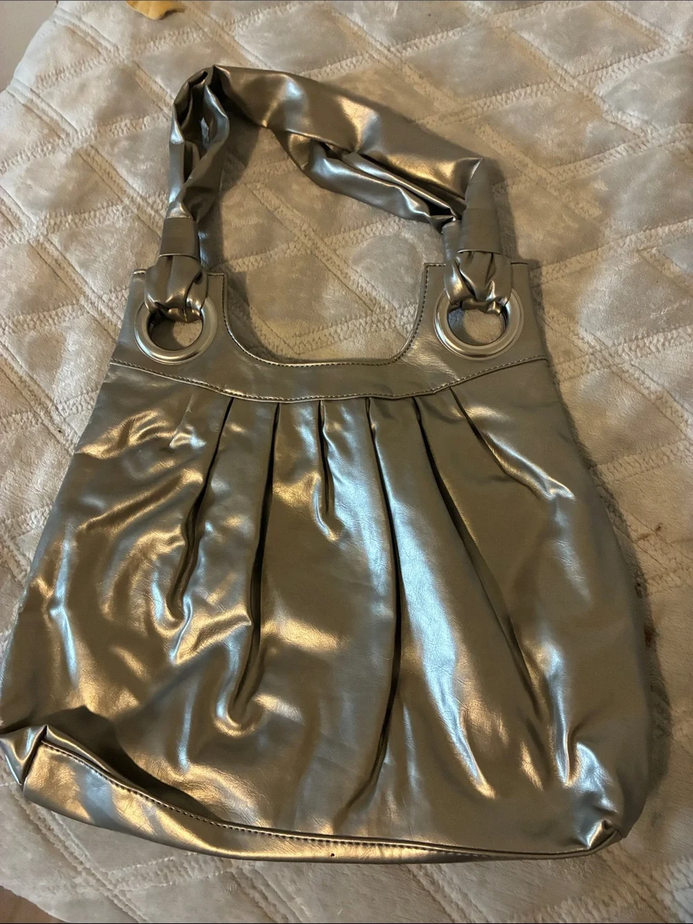 Girls Metallic Silver Shoulder Bag - Kids Accessories